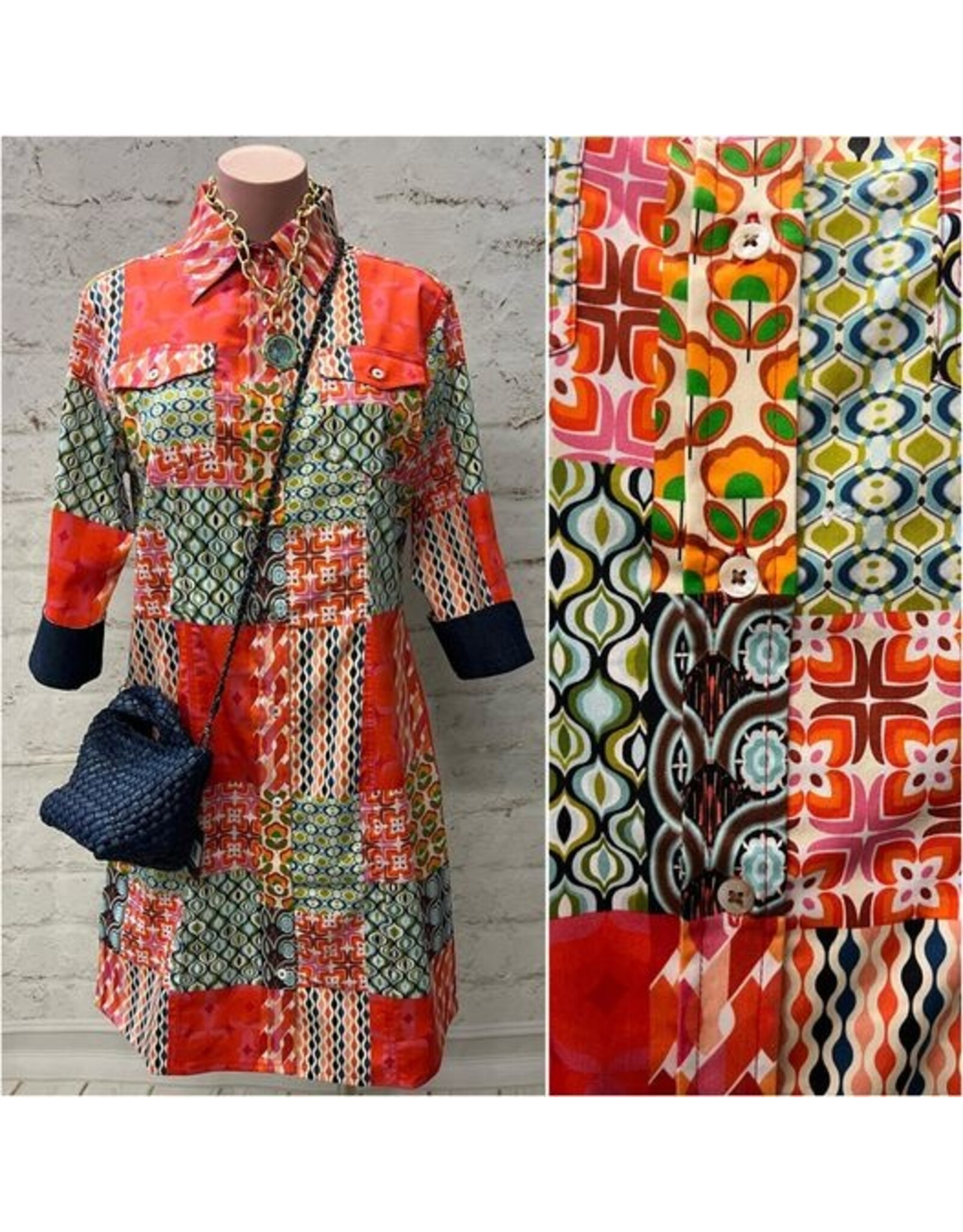 Dizzy Lizzie Sag Harbor Patchwork Dress