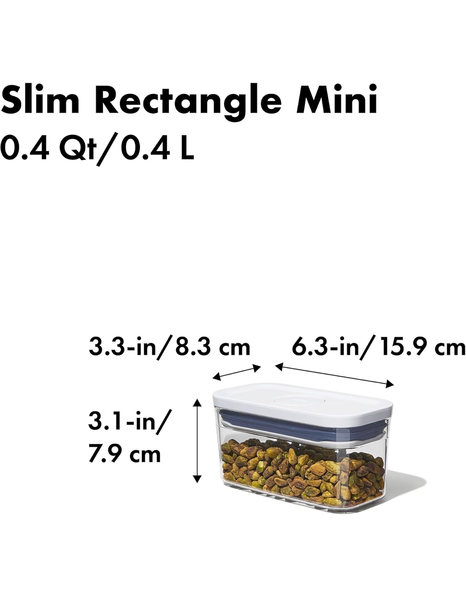 OXO OXO Pop Container-Slim Rectangle-Mini 0.4 Qt.