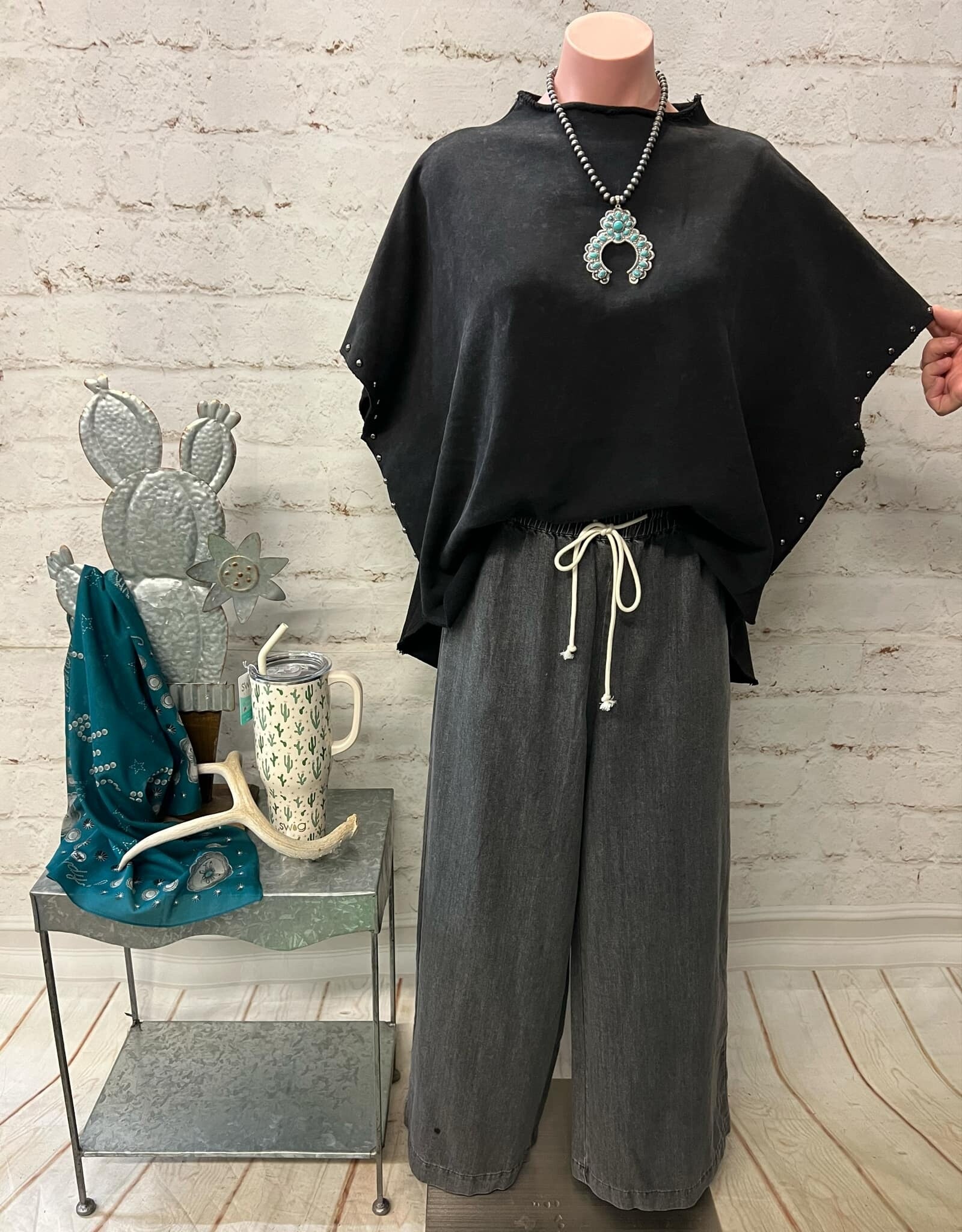 Blue B Gabbi French Terry Studded Top