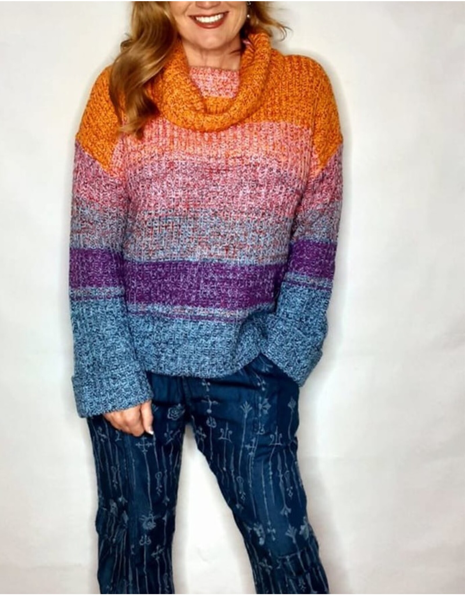 Tribal Tribal Cowl Neck Sweater