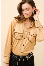 Ginny Sueded Western Shirt