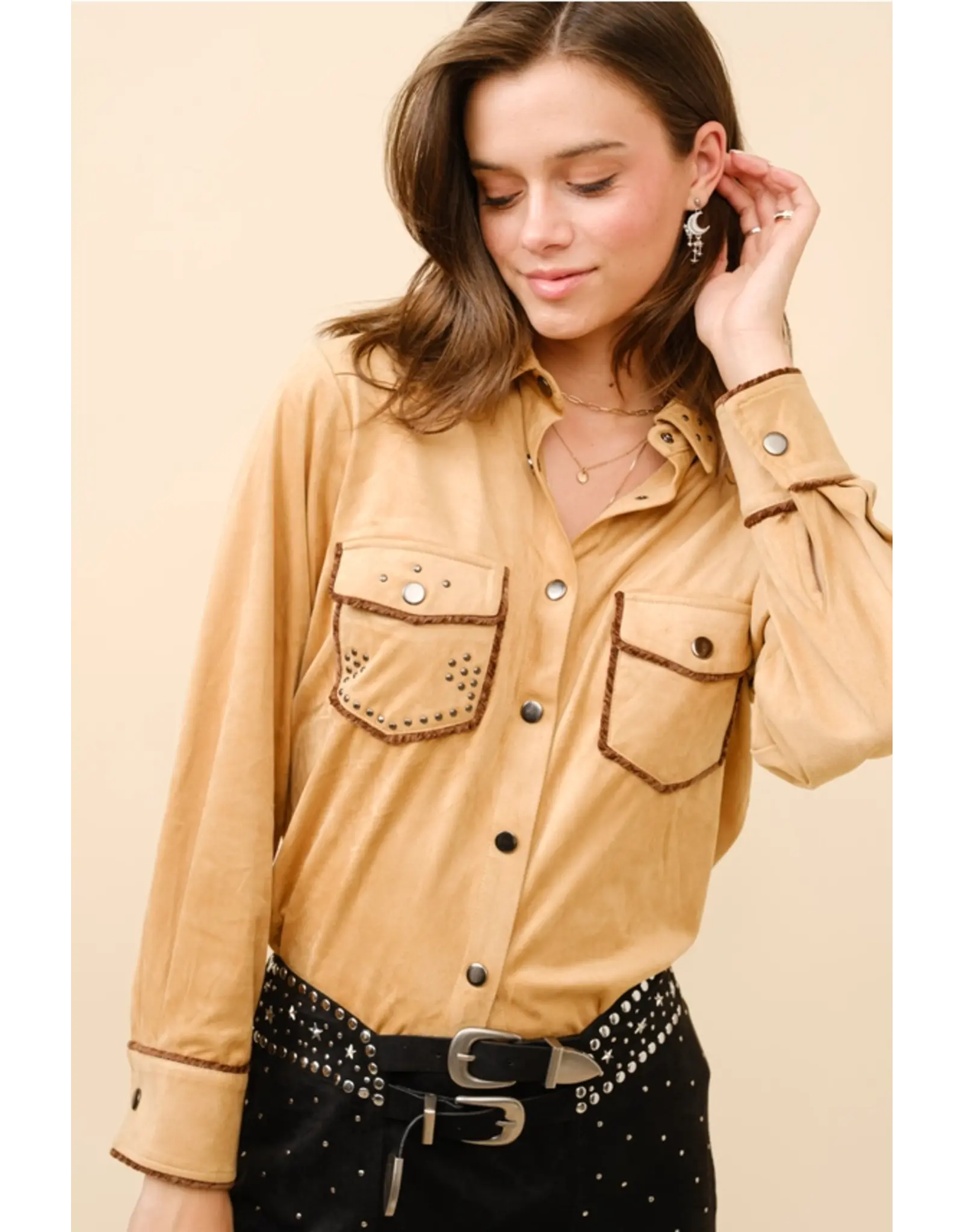 Ginny Sueded Western Shirt