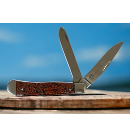 Floral Tooling Double Blade Knife