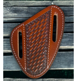 Knife Sheath, 4" Basket Weave Leather