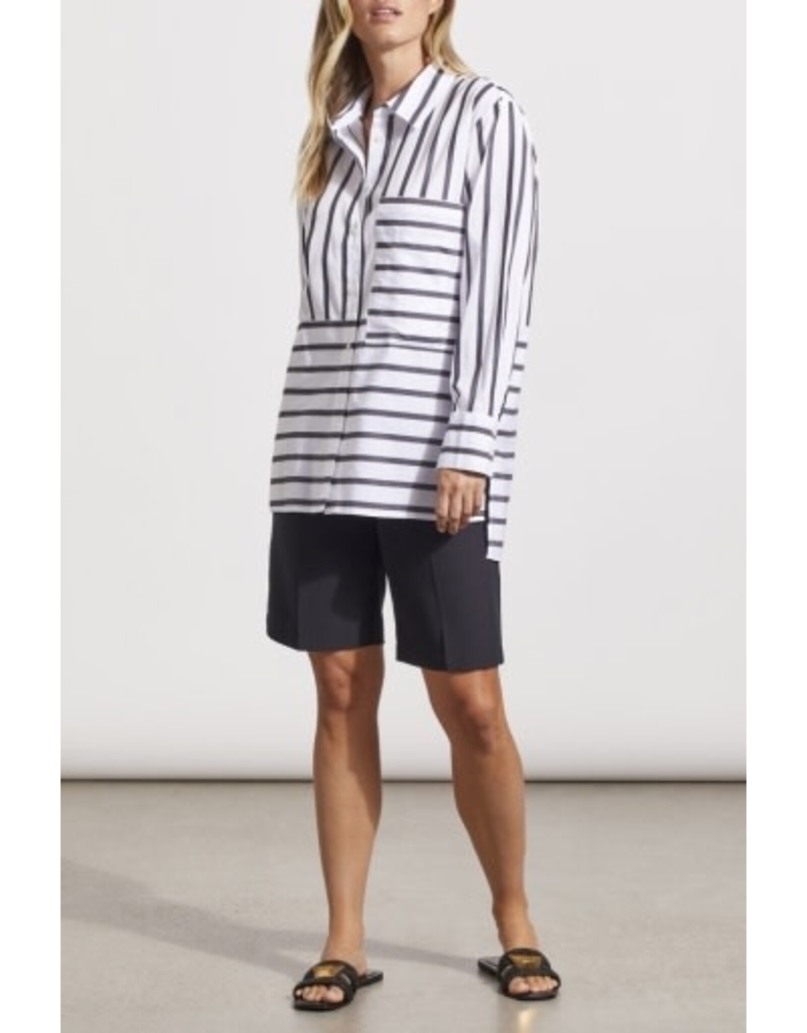 Tribal Tribal Striped Cotton Button-Up Shirt