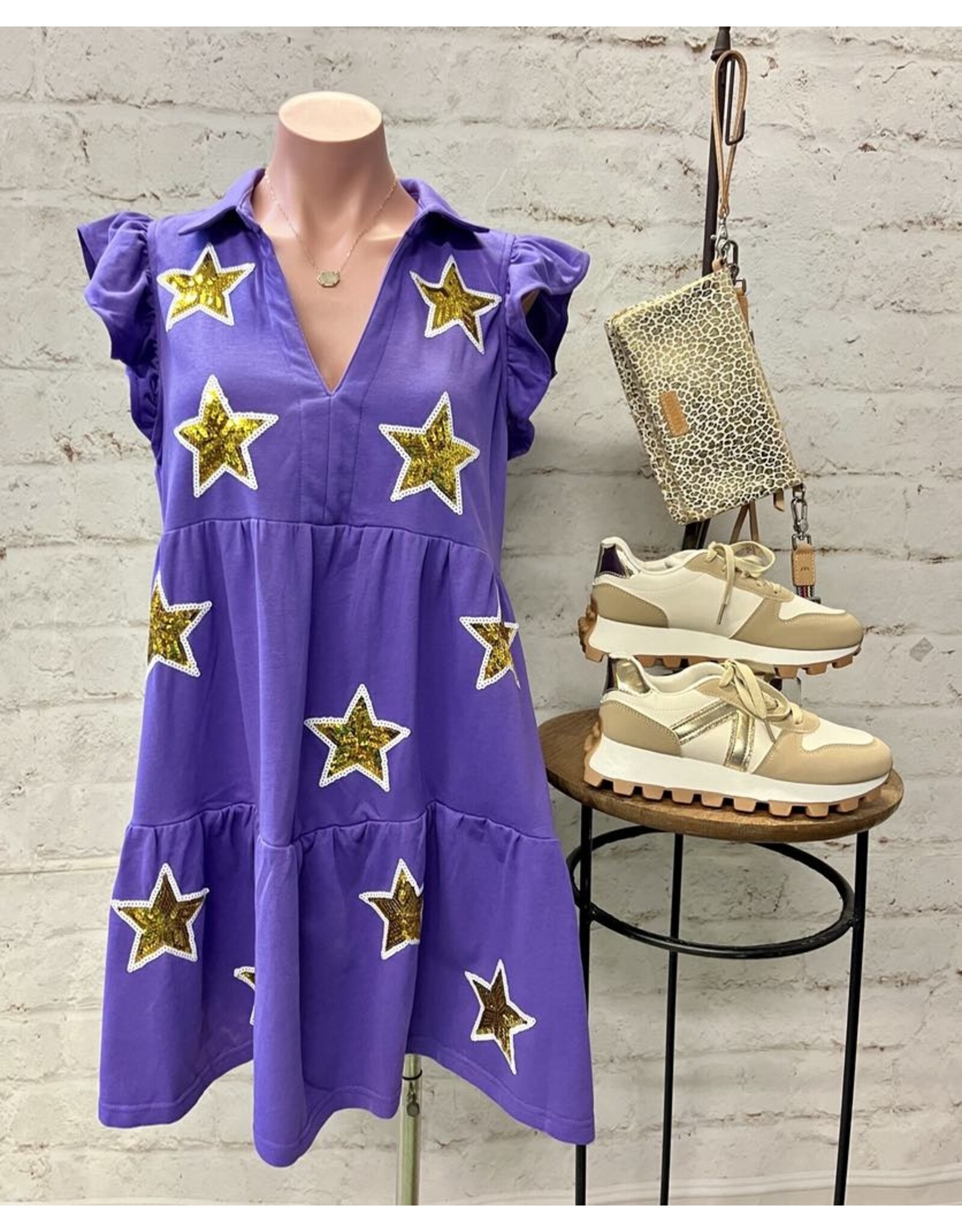 Sequin Star Tech Mini Dress