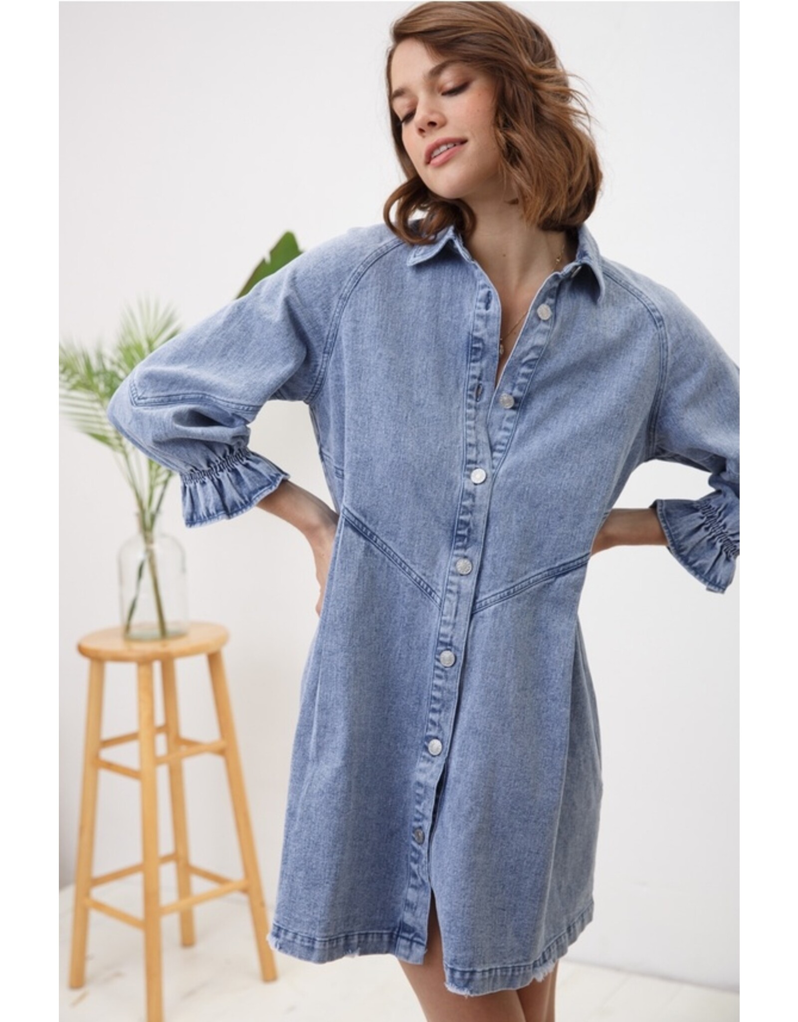 Gianna Washed Denim Shirt Dress