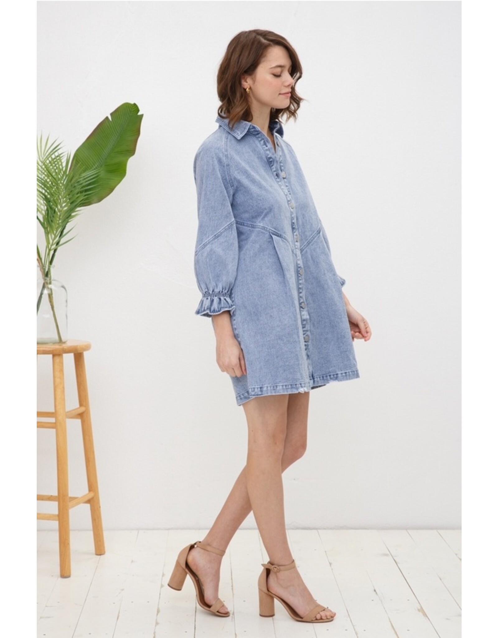 Gianna Washed Denim Shirt Dress