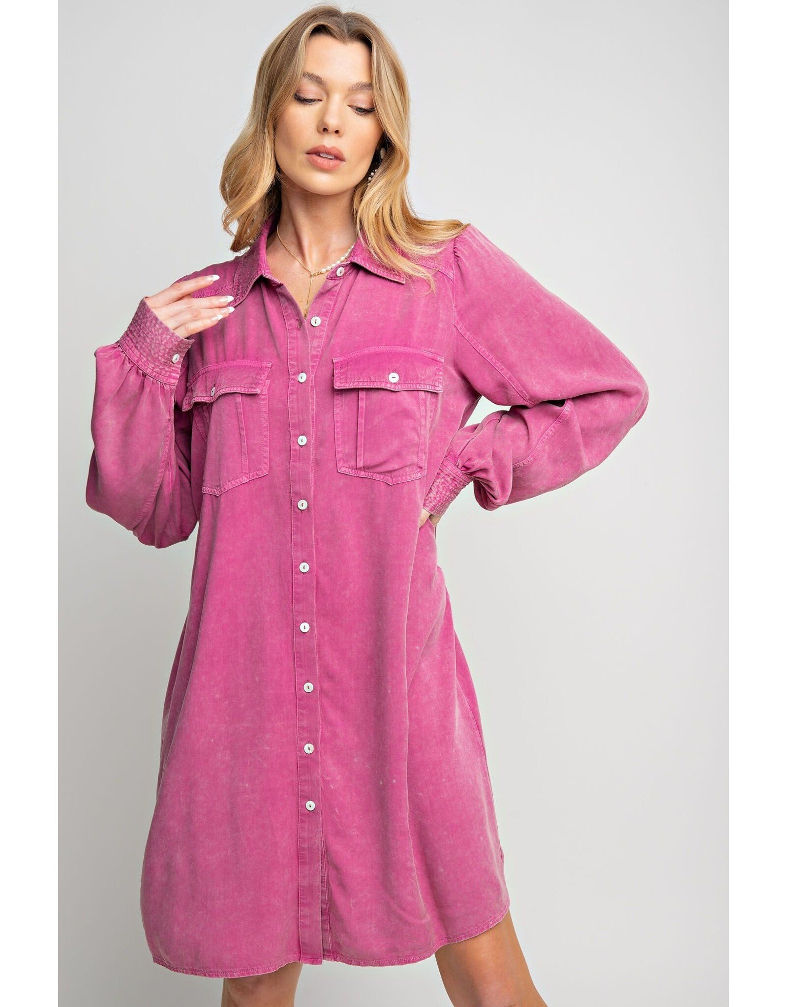 Gwen Mineral Washed Shirt Dress