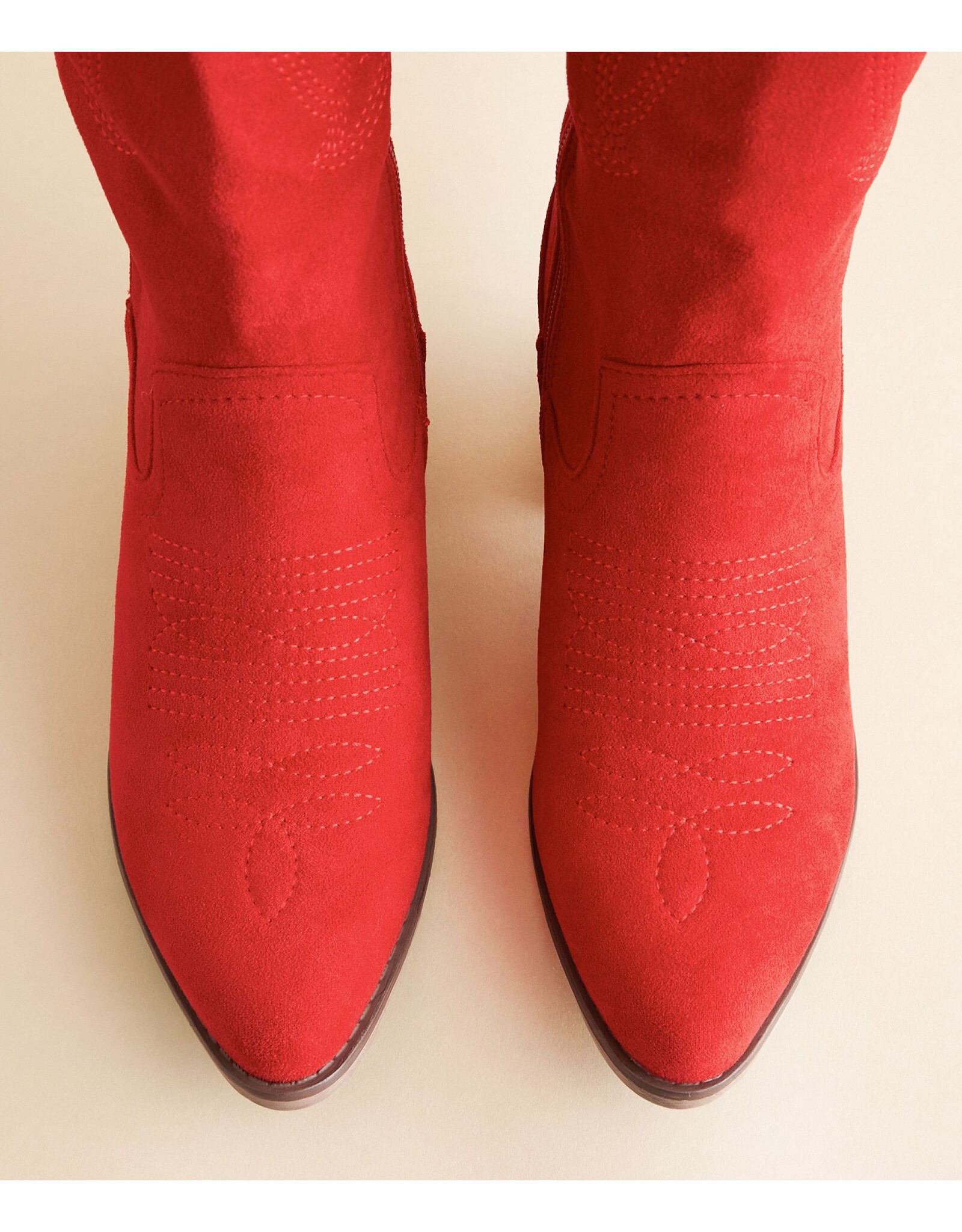 Rhonda Red Suede Boots