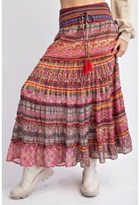 Gillian Ethnic Print Skirt