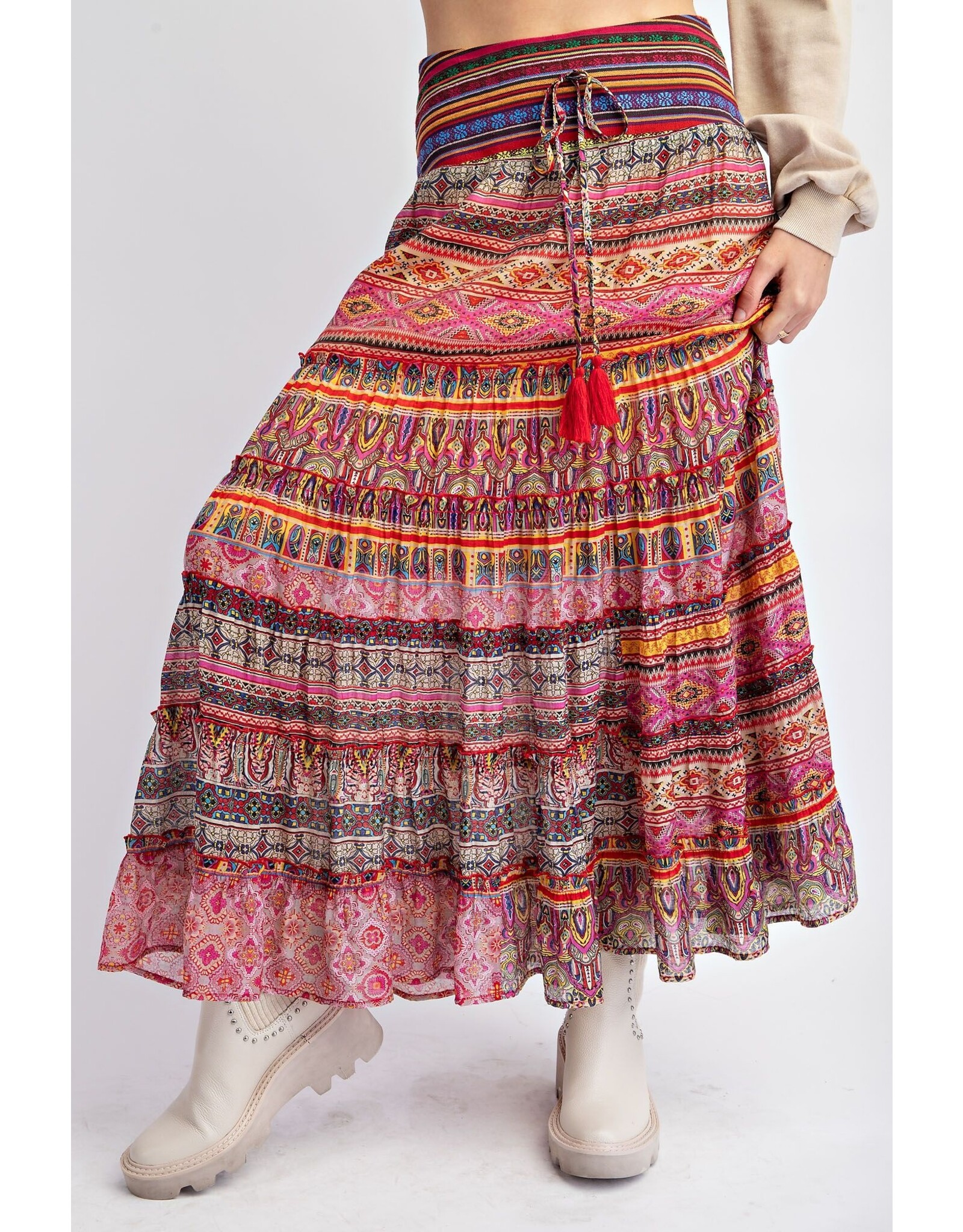 Gillian Ethnic Print Skirt