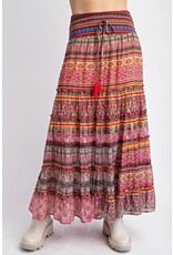 Gillian Ethnic Print Skirt