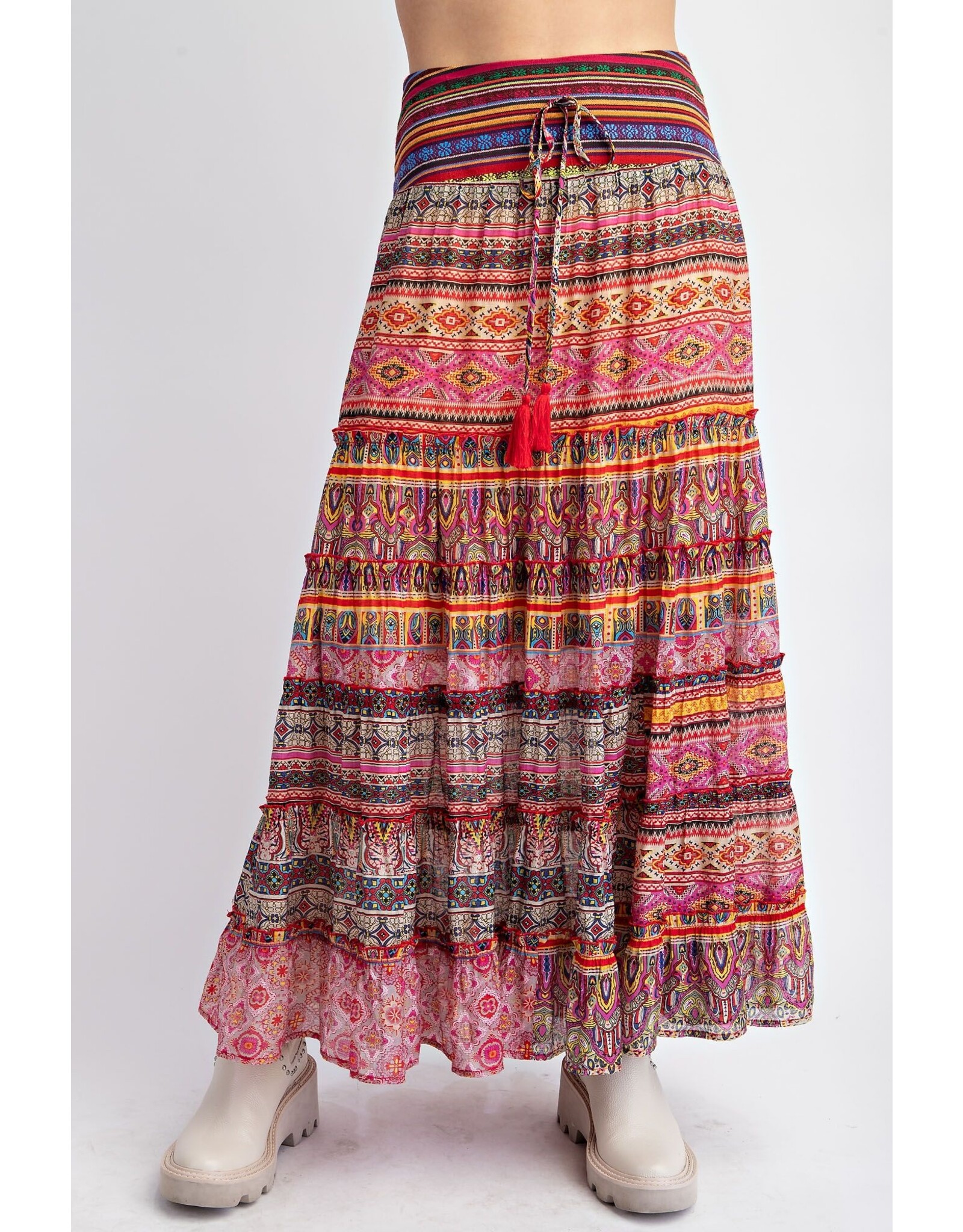 Gillian Ethnic Print Skirt