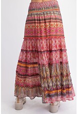 Gillian Ethnic Print Skirt