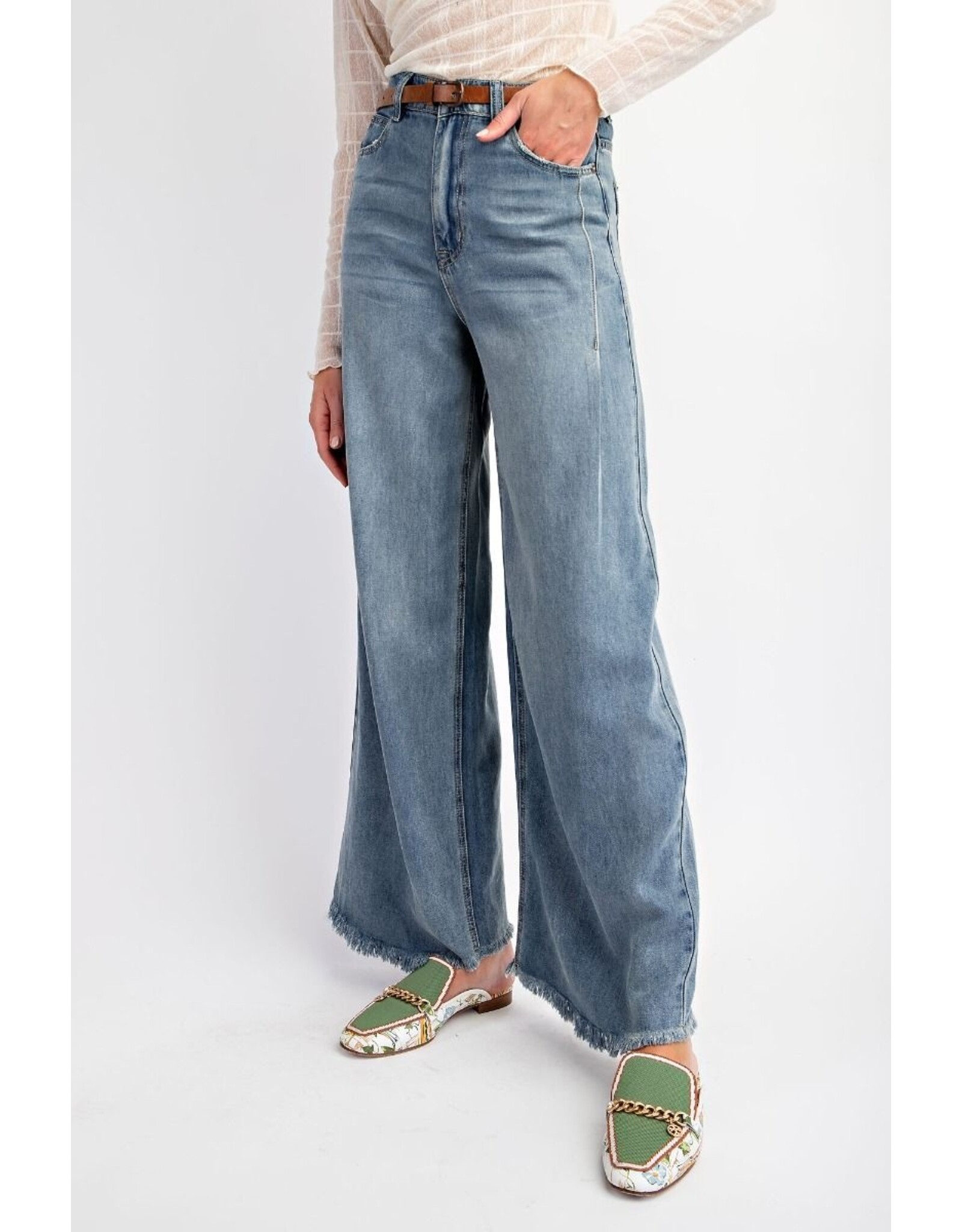 Gretchen Wide Leg Denim Jeans