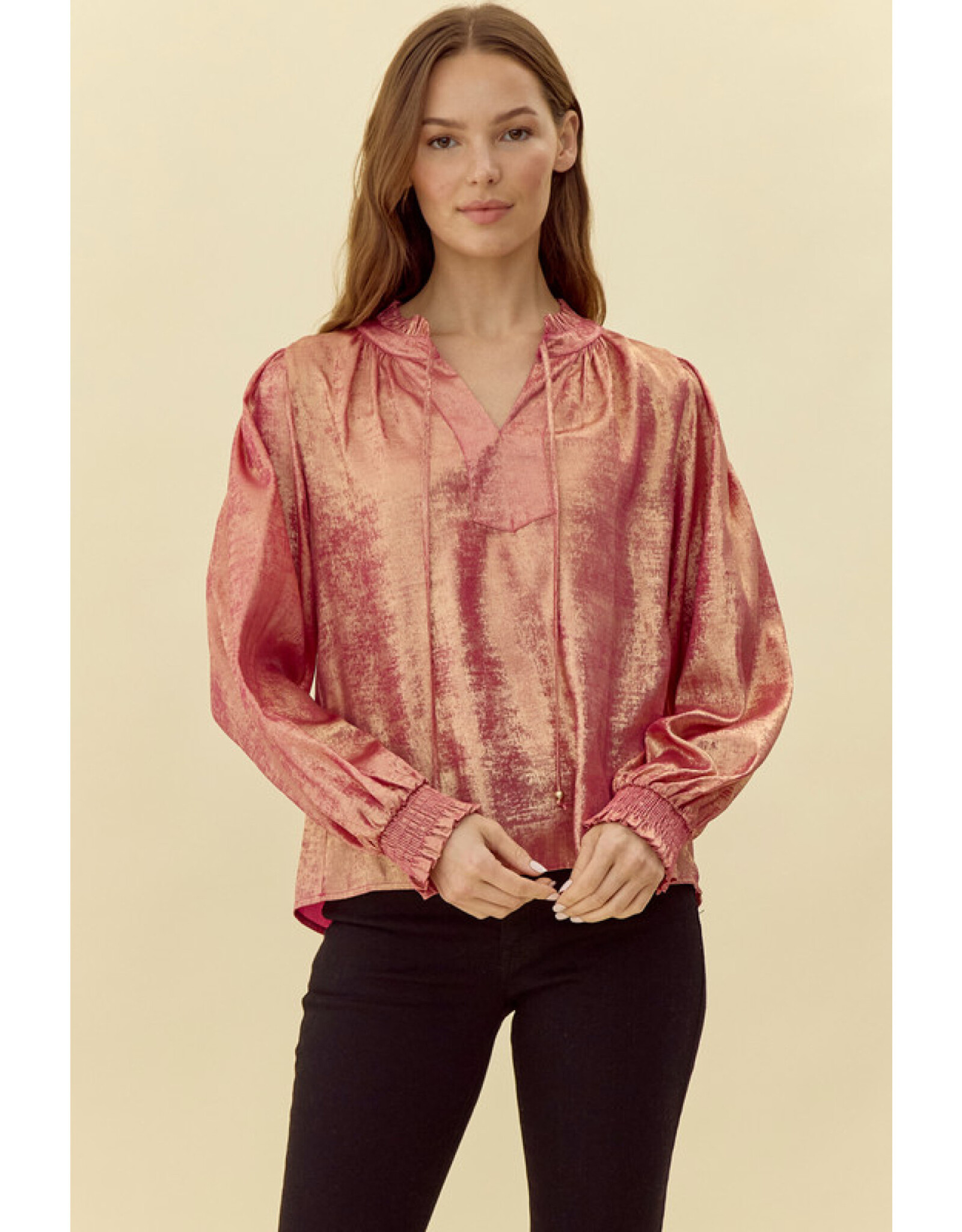 Gisele Metallic Blouse