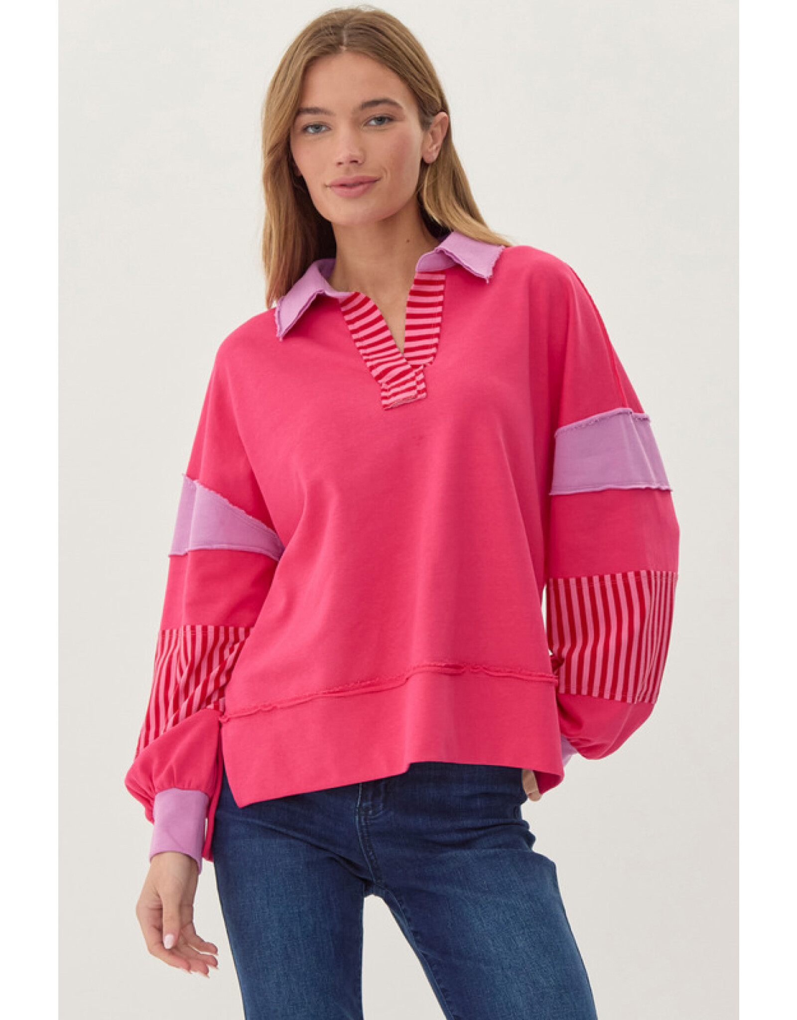 Giana Mixed Stripe Sweatshirt