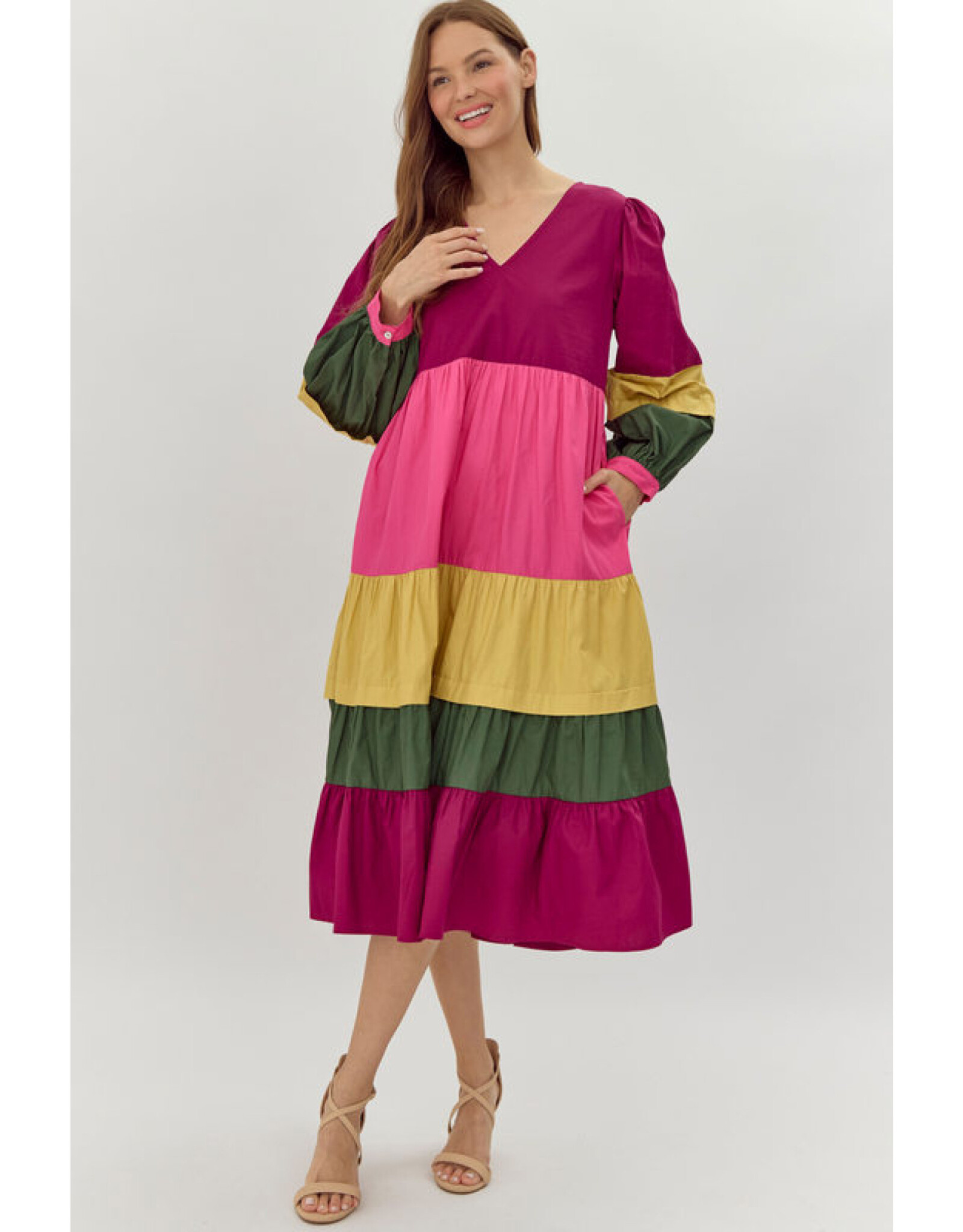 Gwyn Multi Tier Midi Dress