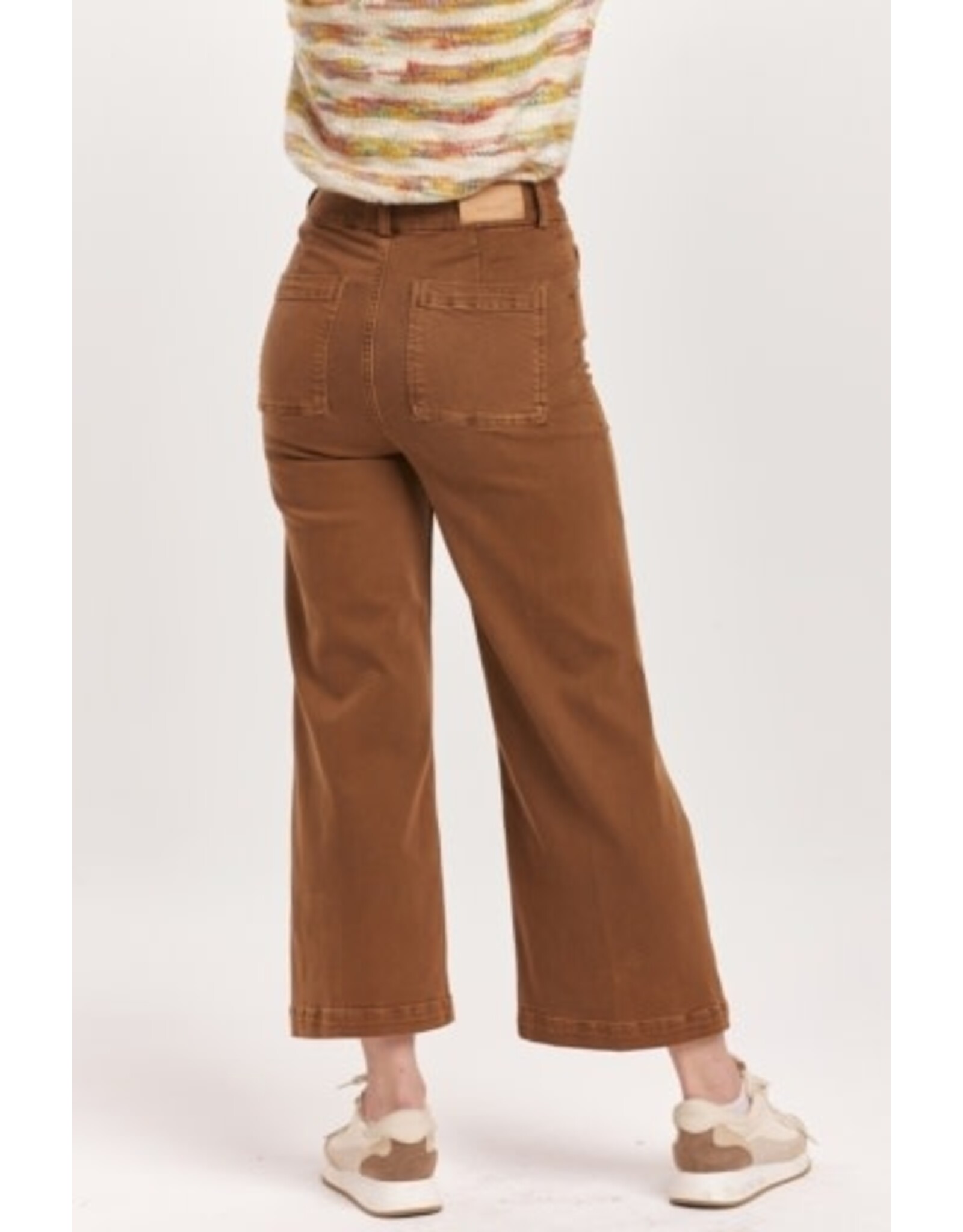 Dear John Denim Dear John Audrey High Rise Cropped Wide Leg Pants Burnt Sienna