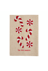 Candy Cane  Xmas Beaded Towel