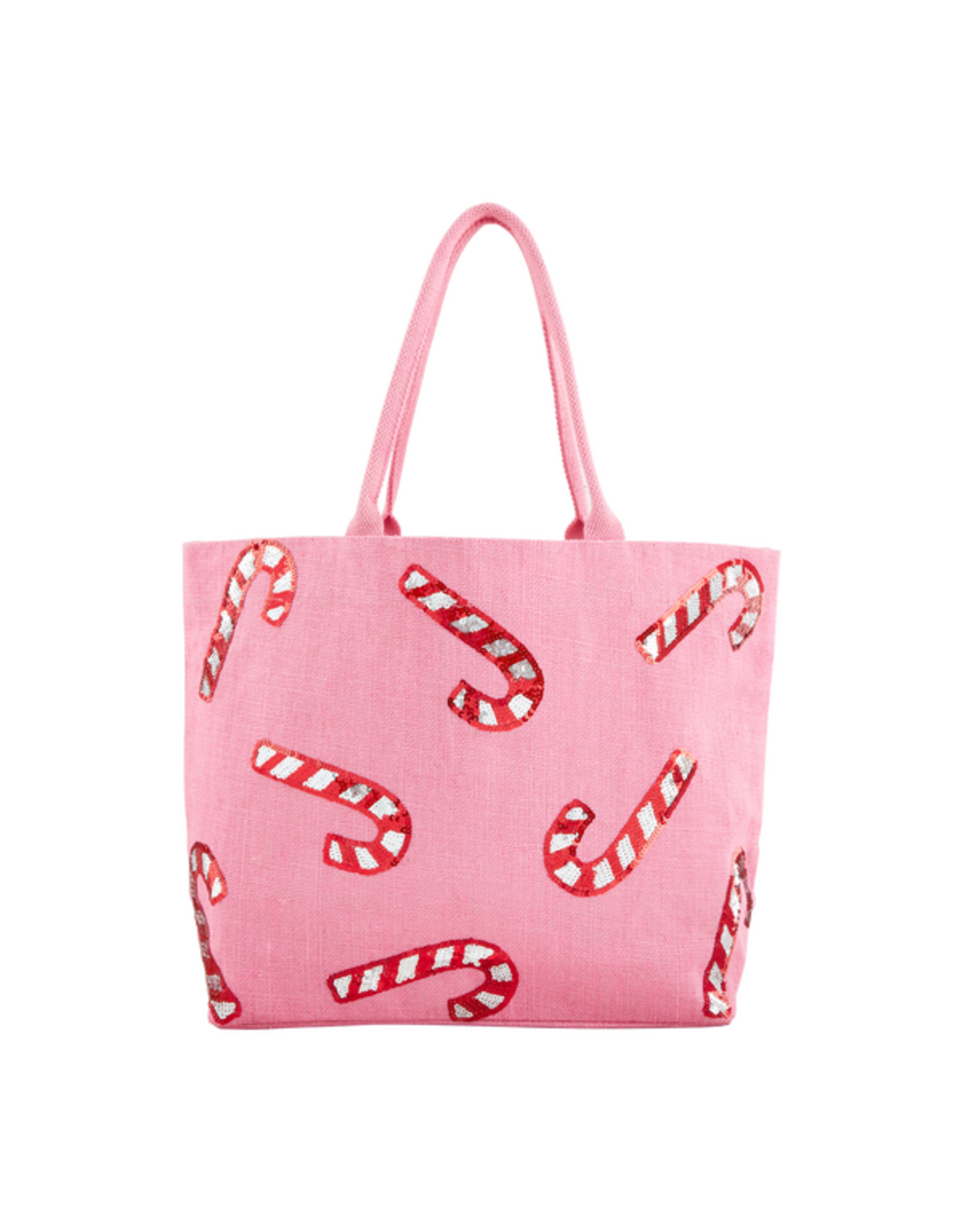 Mud Pie Candy Cane Sparkle Tote