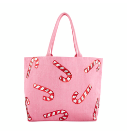 Mud Pie Candy Cane Sparkle Tote