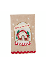 Mud Pie  Gingerbread Home Sweet Home Scallop Hem Towel