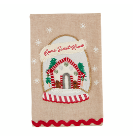 Mud Pie  Gingerbread Home Sweet Home Scallop Hem Towel