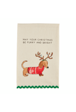 Mud Pie May Your Christmas Dog Ric-Rac Towel