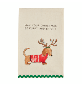 Mud Pie May Your Christmas Dog Ric-Rac Towel