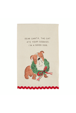 Mud Pie Dear Santa Dog Ric-Rac Towel