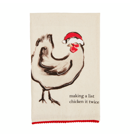 Mud Pie Chicken Christmas Pom Towel