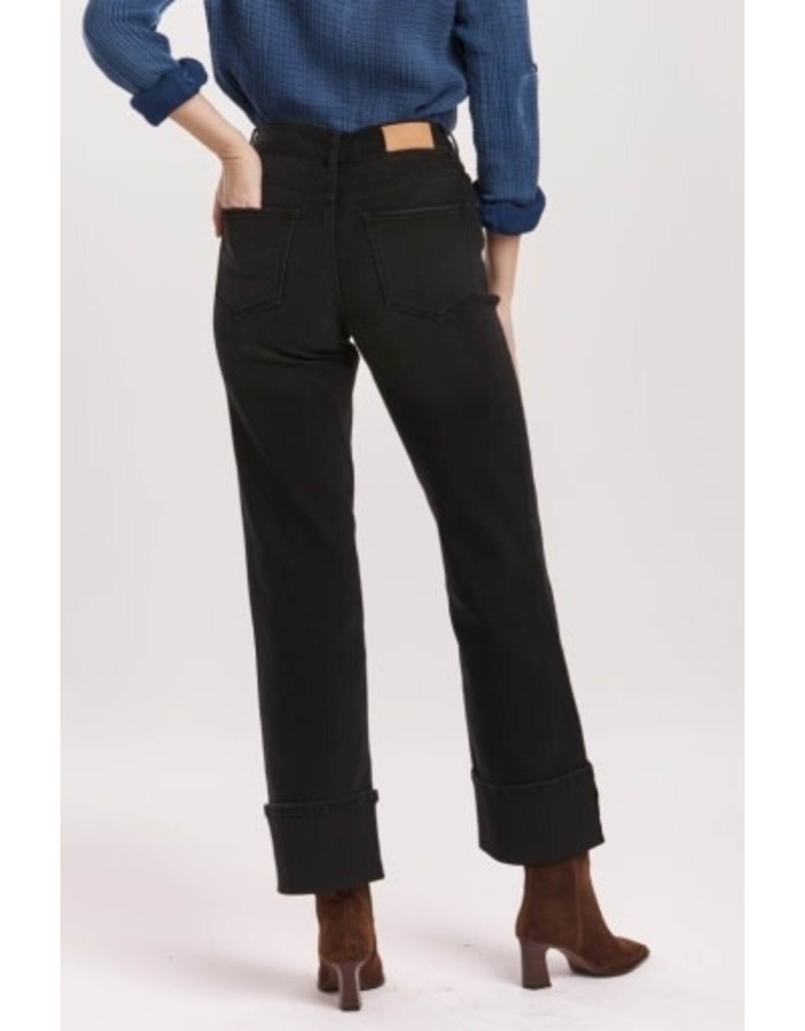 Dear John Denim Dear John Holly High Rise Cuffed Straight Jeans - Jet Set