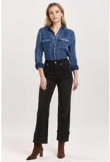 Dear John Denim Dear John Holly High Rise Cuffed Straight Jeans - Jet Set