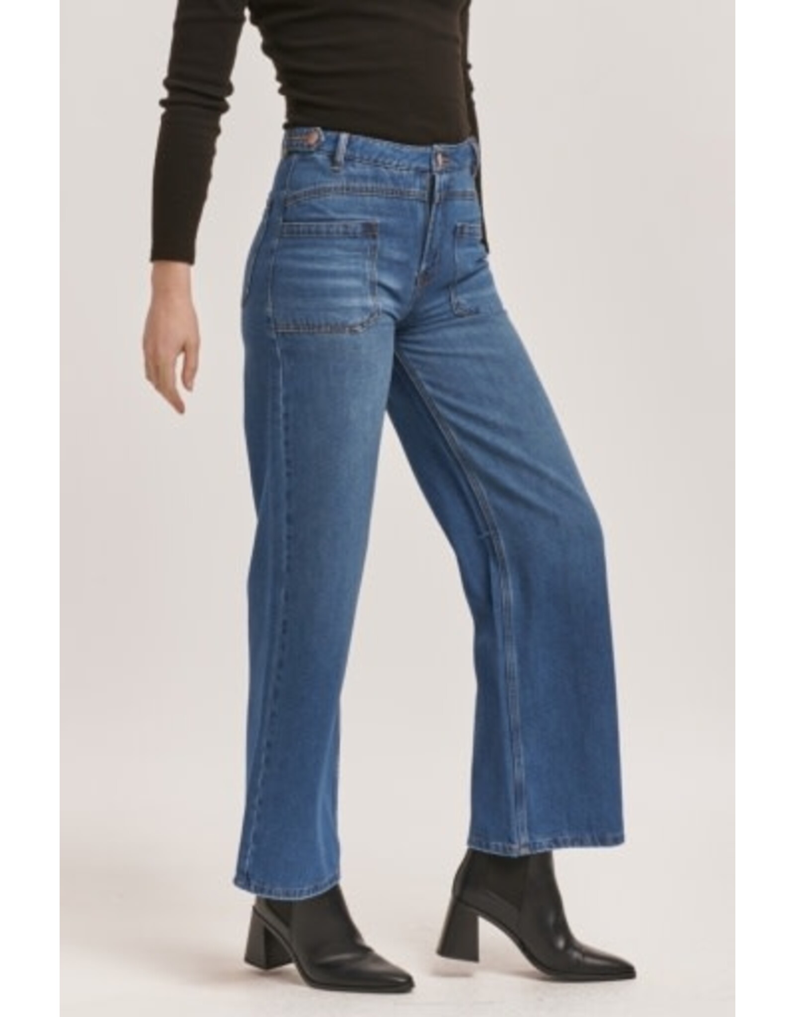 Dear John Denim Dear John Doja  High Rise Wide Leg Ankle Jean Peninsula