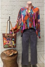 Genevieve Printed Twill Blouse