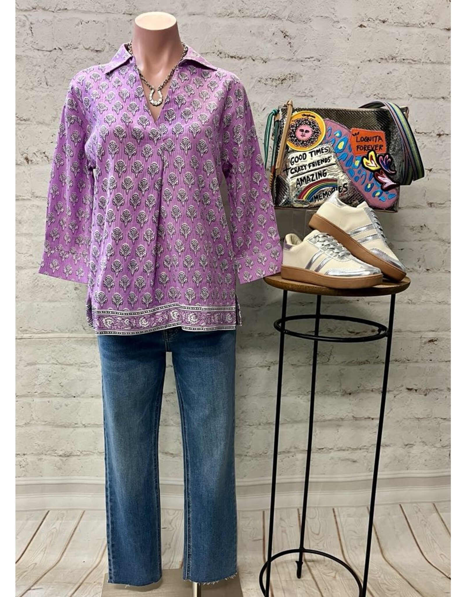 Ivy Jane Ivy Jane Block Print Shirt