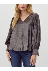 Gloriana Metallic Wide Cuff Top