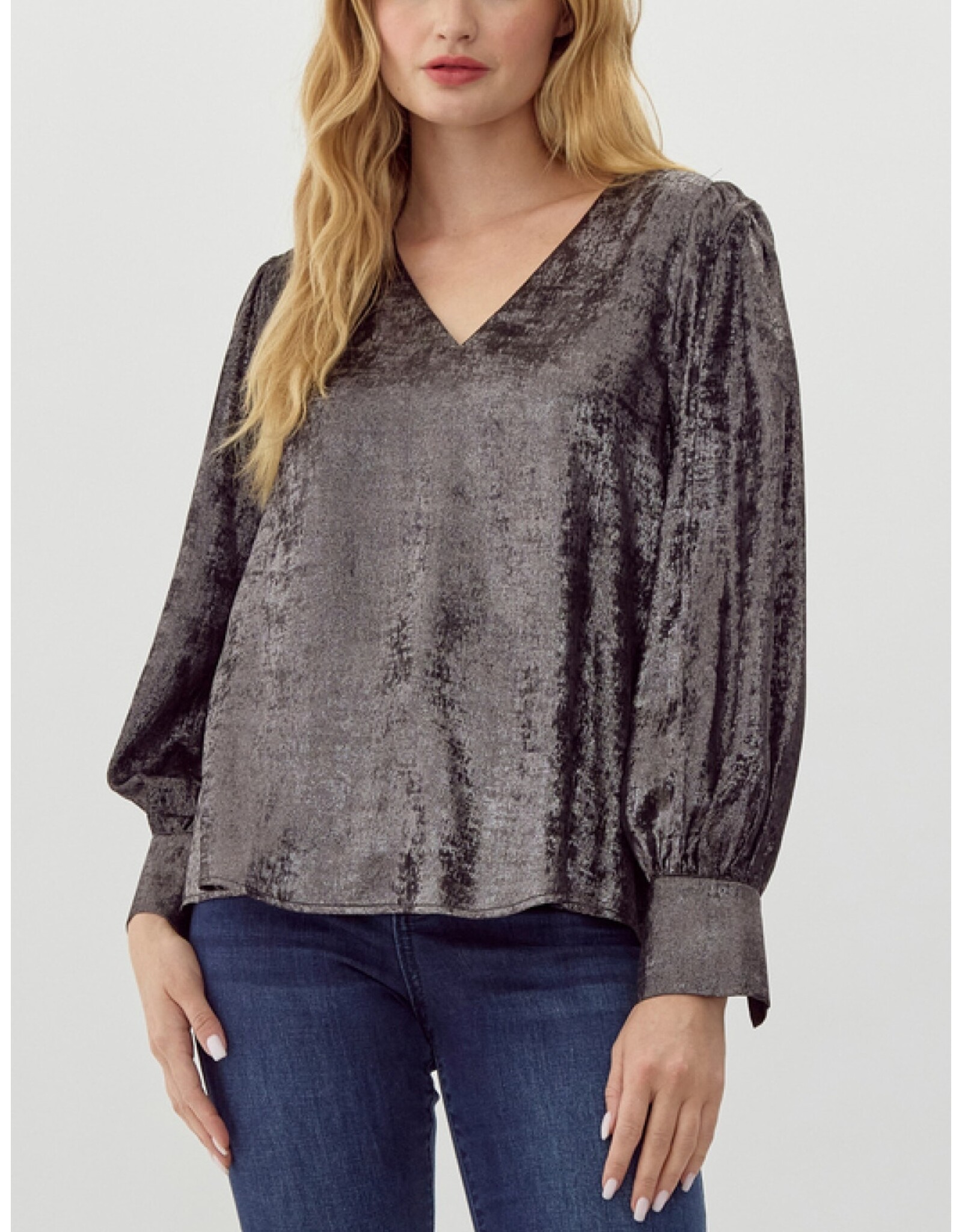 Gloriana Metallic Wide Cuff Top