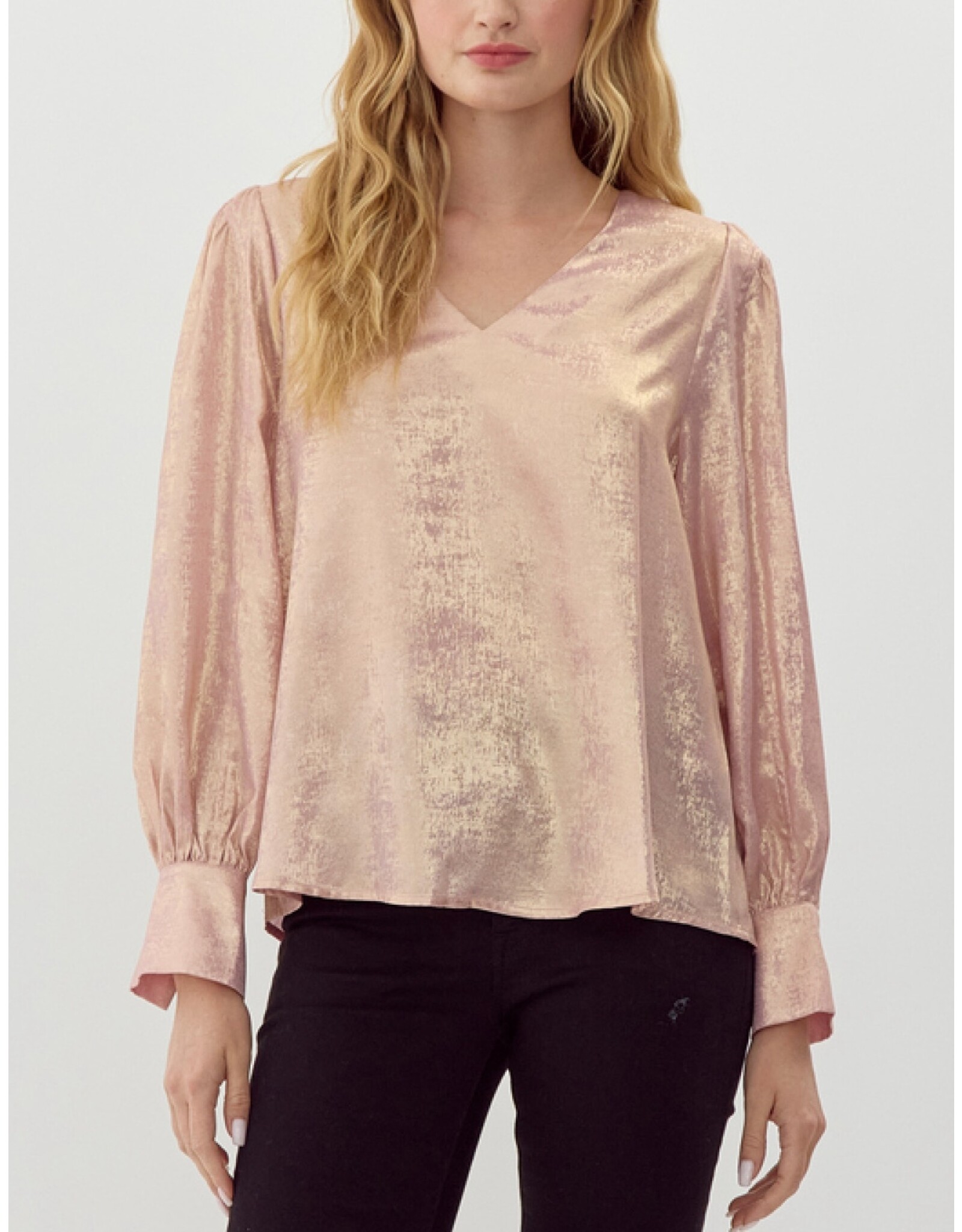 Gloriana Metallic Wide Cuff Top