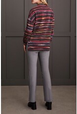 Tribal Tribal Long Sleeve Mock Neck Top with Side Slits