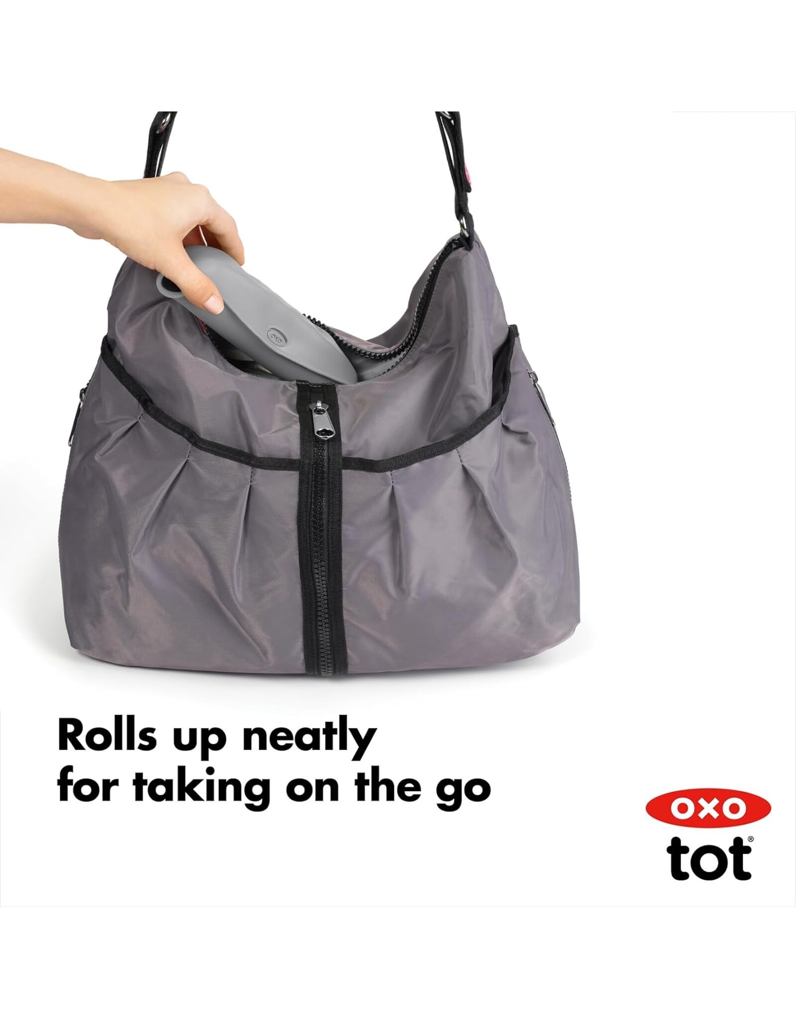 OXO OXO Tot Roll Up Bib 2 Pack Gray and Teal