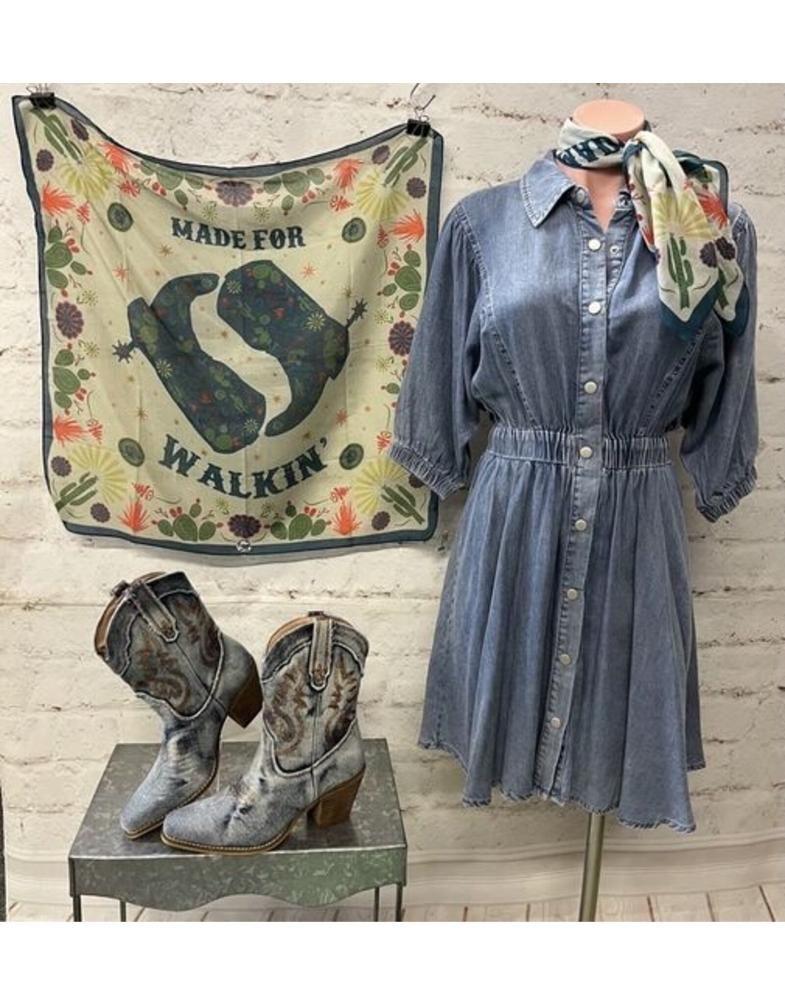 Harlow Tencel Snap Up Denim Dress