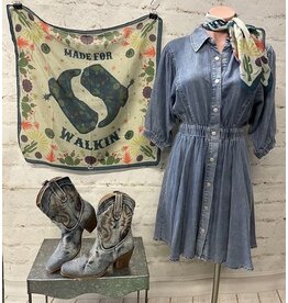Harlow Tencel Snap Up Denim Dress