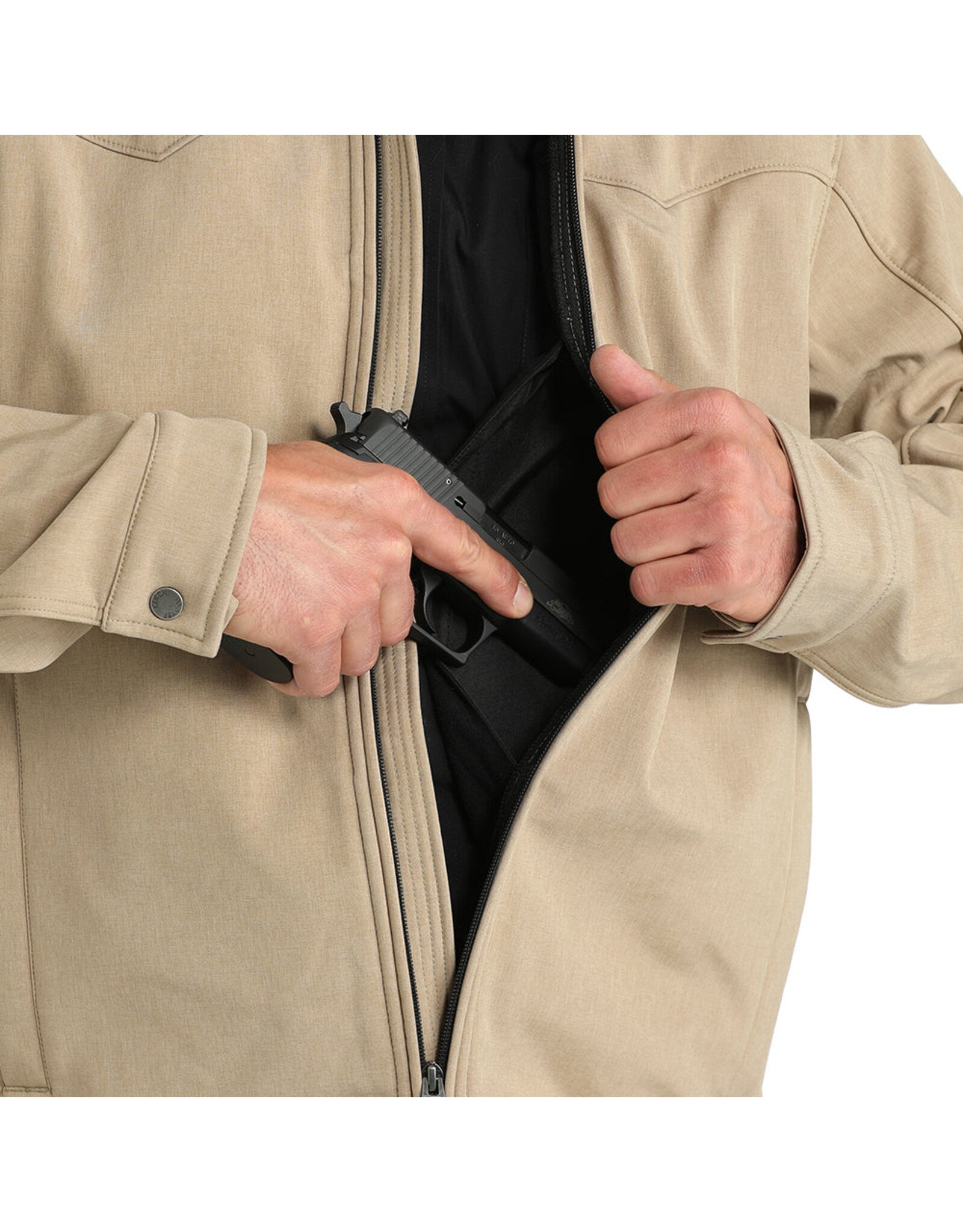 Cinch Cinch Mens Concealed Kahki Bonded Jacket