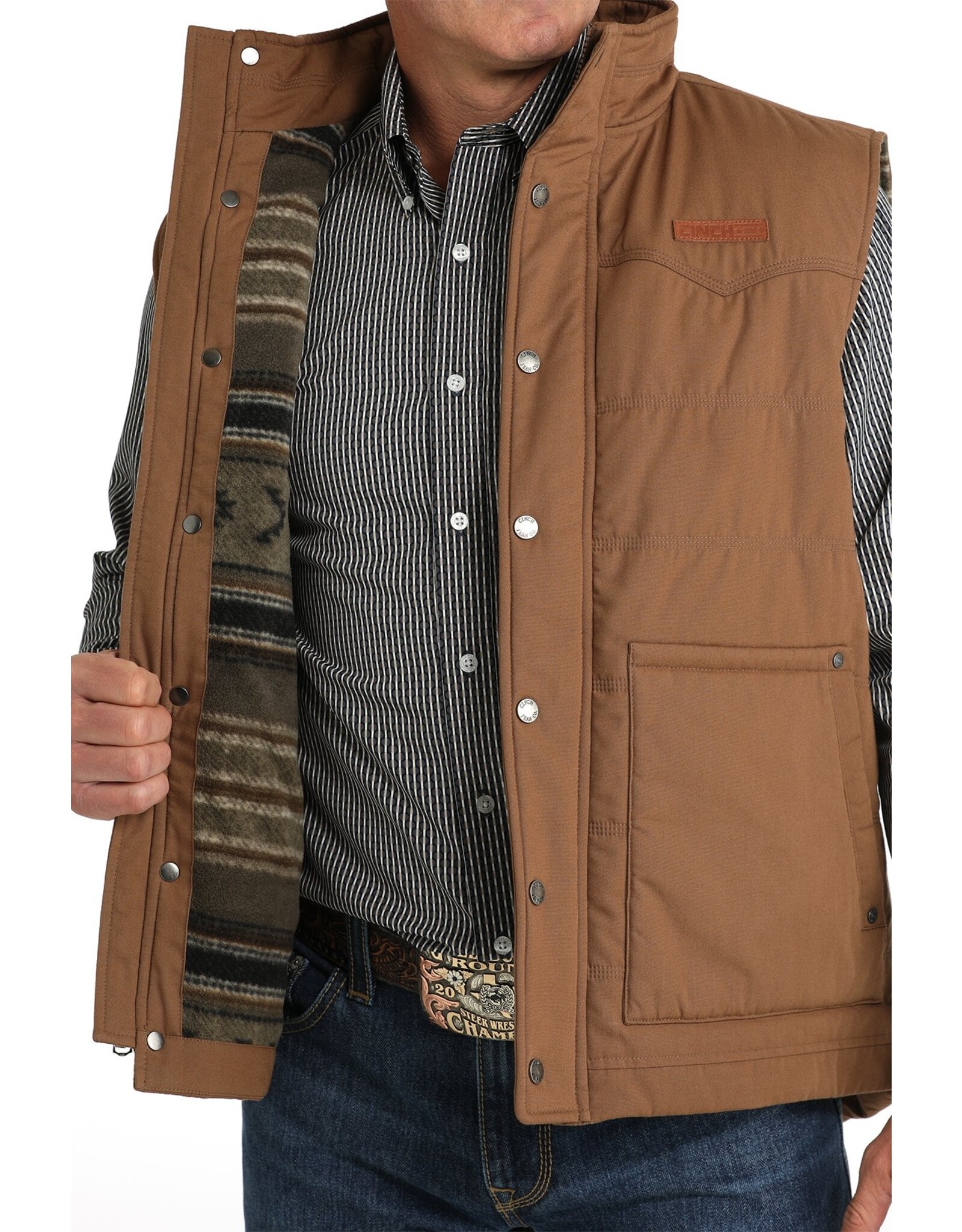 Cinch Cinch Mens Wax Coated Quilted Vest