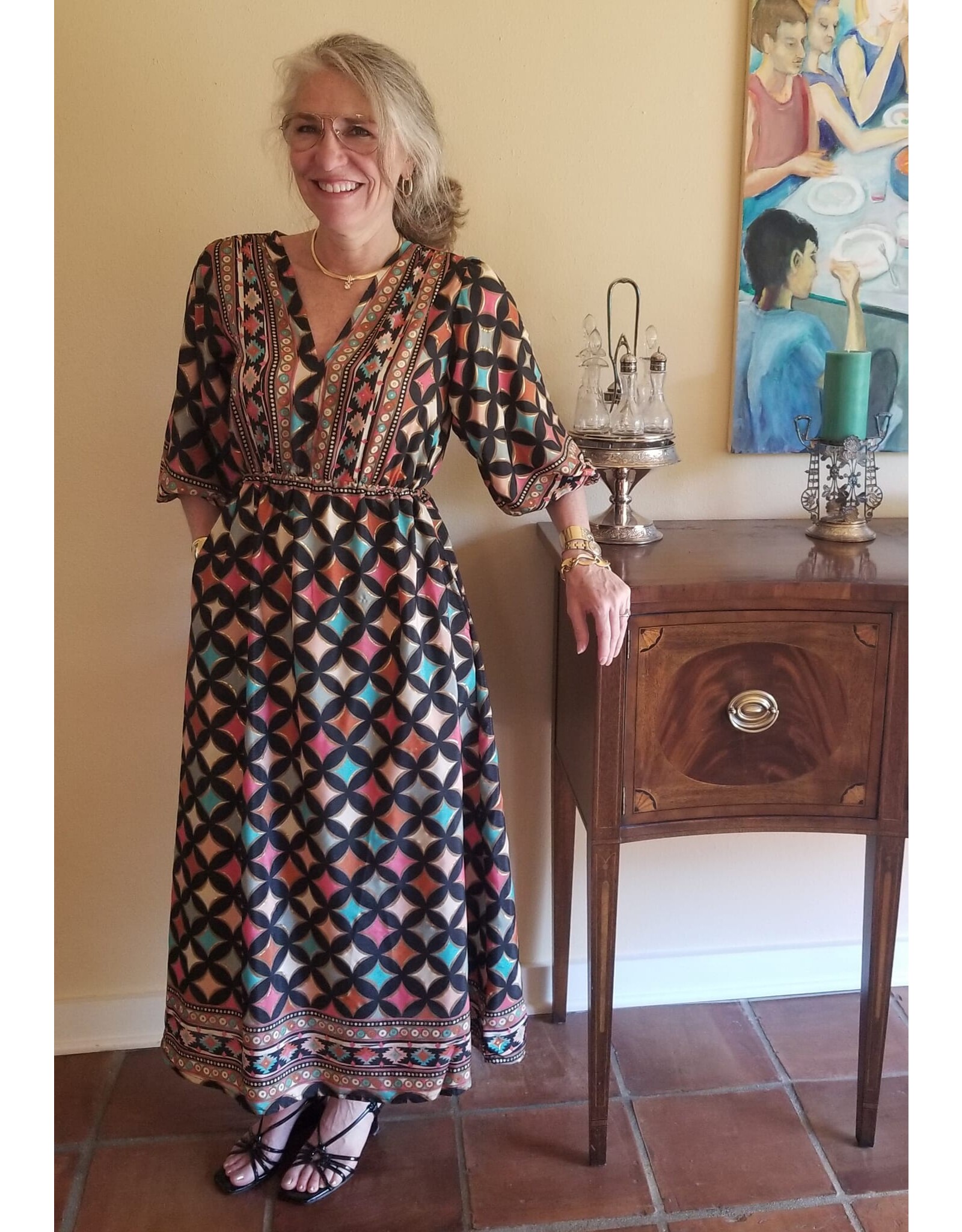 Fallon 3/4 Sleeve Maxi Dress