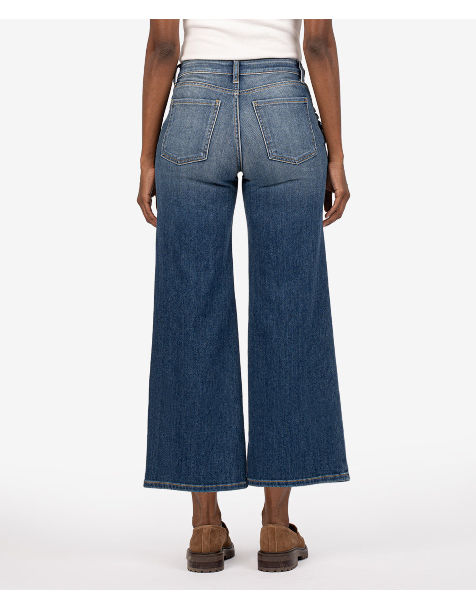Kut from the Kloth / STS Blue KUT Meg High Rise Wide Leg Slash Pockets With Pleats Superb