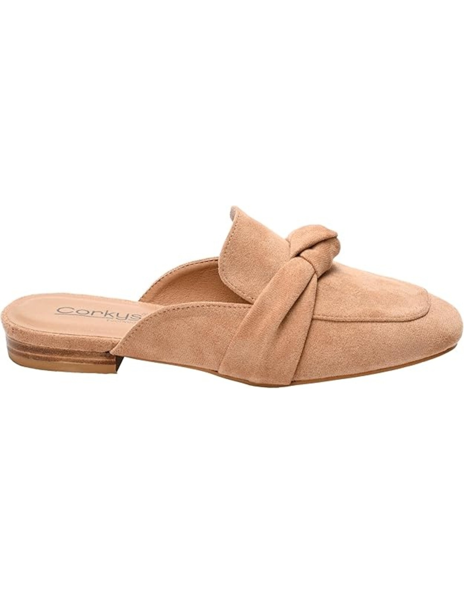 Corkys Corkys Clingy Mules Camel Faux Suede